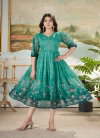Kanika Muslin Mix Printed Long Western Dress Online Wholesale